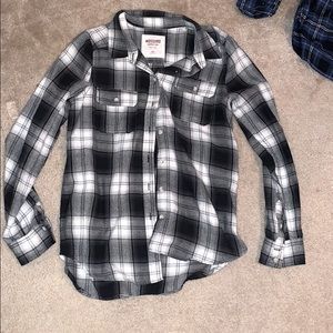 🖤Black & White Plaid Flannel🖤